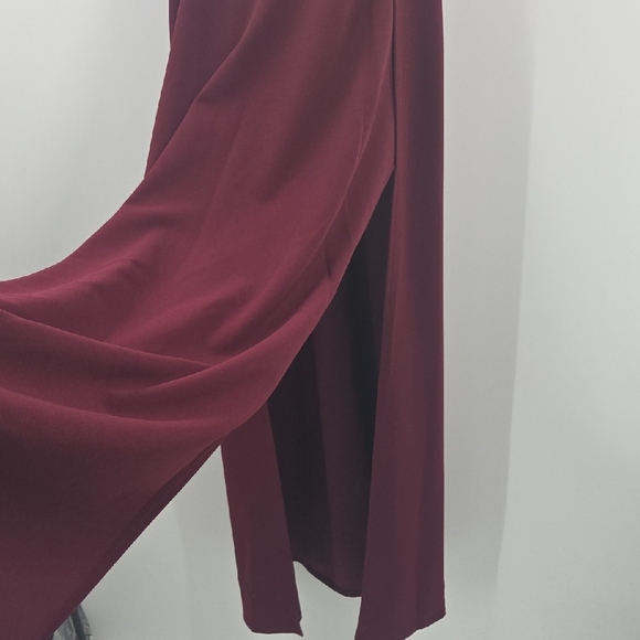 Chic Plum Maxi Dress With Dual Side Slits NWT - Picture 8 of 16